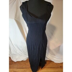 Vintage Blondie And Me Black USA Size 9-10 Long Cross Back Dress
